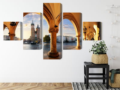 Ljuddämpande tavla - View of Kraków at sunset