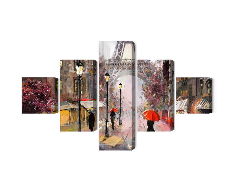 Ljuddämpande tavla - View of the street of Paris