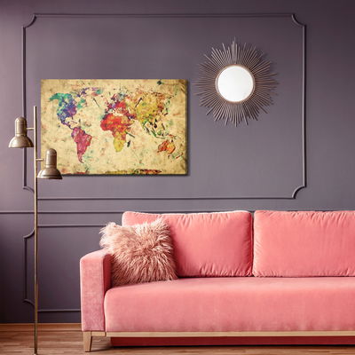 Ljuddämpande tavla - Vintage world map