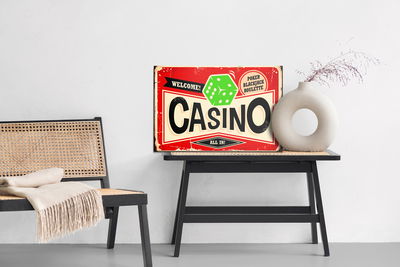 Ljuddämpande tavla - Casino style reto chalkboard