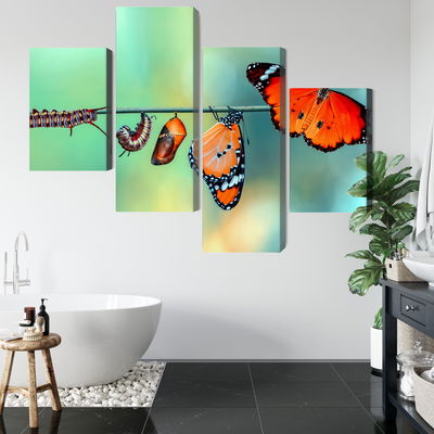 Ljuddämpande tavla - Colorful caterpillars