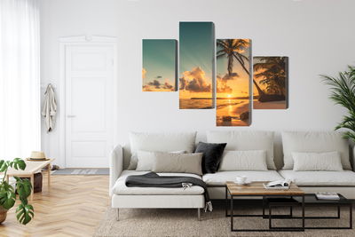 Ljuddämpande tavla - Sunset on the dominican beach