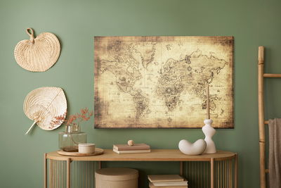 Ljuddämpande tavla - Ancient vintage world map