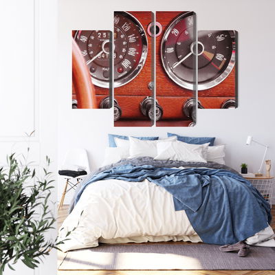 Ljuddämpande tavla - Counters in a retro car