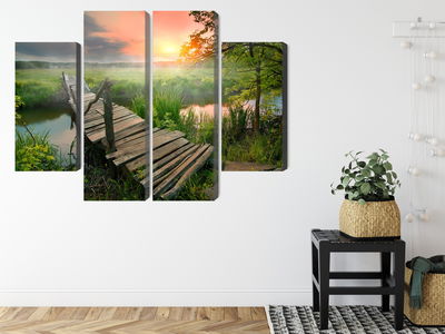 Ljuddämpande tavla - Meadow at dawn