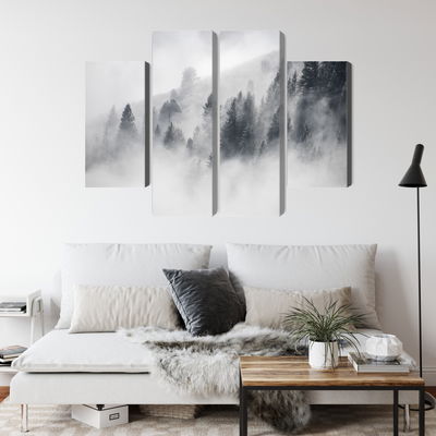 Ljuddämpande tavla - The forest is shrouded in fog