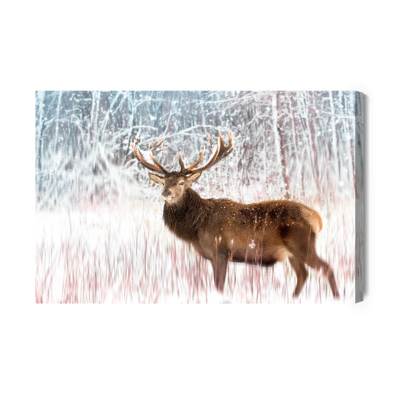 Ljuddämpande tavla - Deer on an abstract