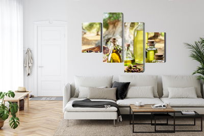 Ljuddämpande tavla - Oil bottles