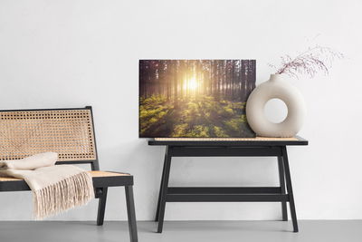 Ljuddämpande tavla - The sun's rays in the forest