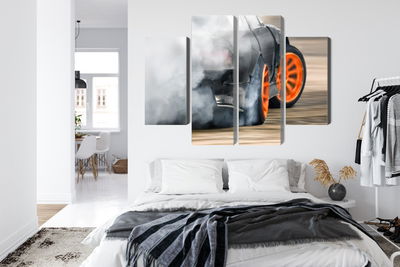 Ljuddämpande tavla - Drifting car in a puff