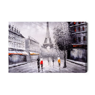 Ljuddämpande tavla - People admiring the eiffel