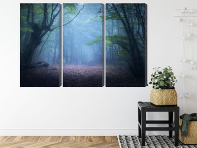 Ljuddämpande tavla - Hazy 3d forest landscape