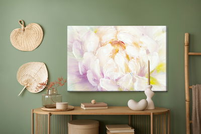 Ljuddämpande tavla - Painted peony flowers