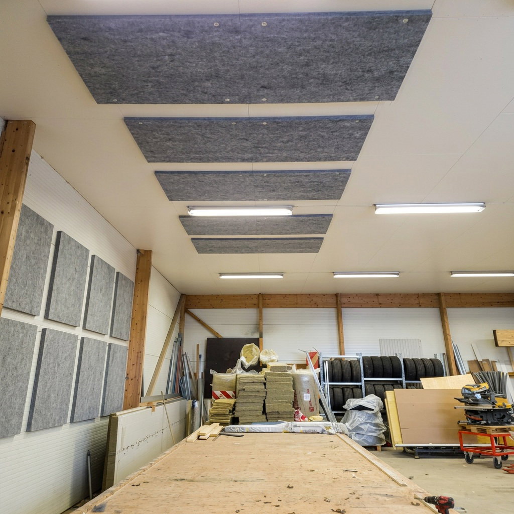 Takabsorbent för industri – PES Ceiling Deep Industry (592x592mm Vit Utan monteringstillbehör)