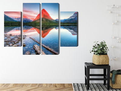 Ljuddämpande tavla - Swiftcurrent lake in the Usa