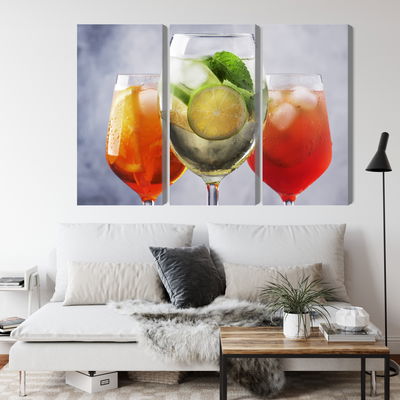 Ljuddämpande tavla - Set of summer cocktails