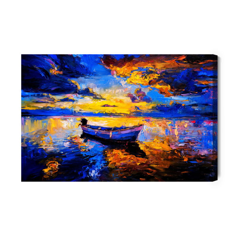 Ljuddämpande tavla - Empty boat in the sea