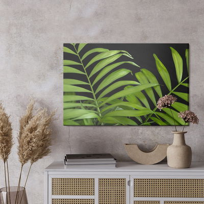 Ljuddämpande tavla - Green tropical leaves