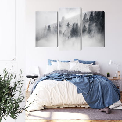 Ljuddämpande tavla - The forest is shrouded in fog