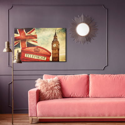 Ljuddämpande tavla - London symbols in vintage