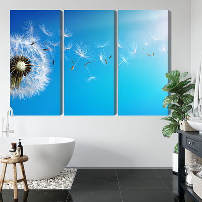 Ljuddämpande tavla - Dandelion with flying seeds
