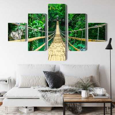 Ljuddämpande tavla - Bamboo bridge in a tropical