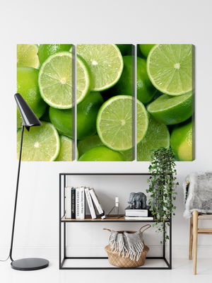 Ljuddämpande tavla - Lime halves
