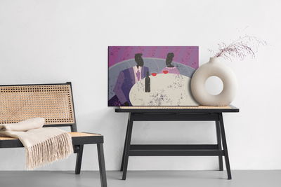 Ljuddämpande tavla - Couple at the retro