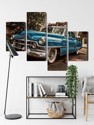 Ljuddämpande tavla - A blue cadillac eldorado