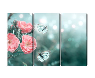 Ljuddämpande tavla - Delicate flowers and 3d