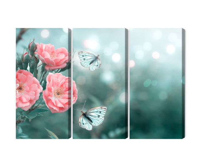 Ljuddämpande tavla - Delicate flowers and 3d