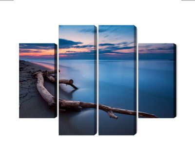 Ljuddämpande tavla - The sea landscape at evening