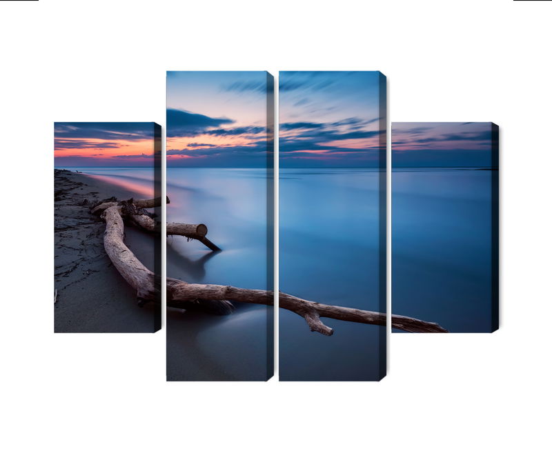 Ljuddämpande tavla - The sea landscape at evening