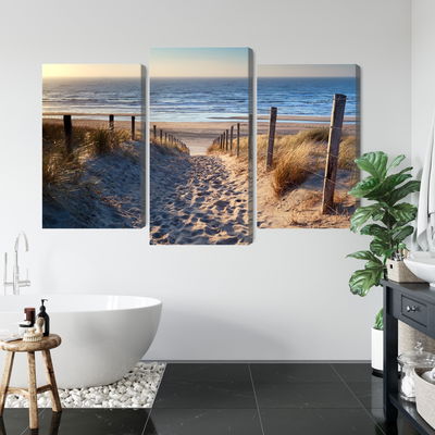 Ljuddämpande tavla - North sea beach 3d