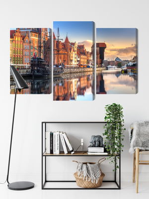 Ljuddämpande tavla - Gdansk motlawa at sunrise