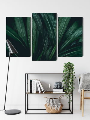 Ljuddämpande tavla - Dark green leaves on a macro