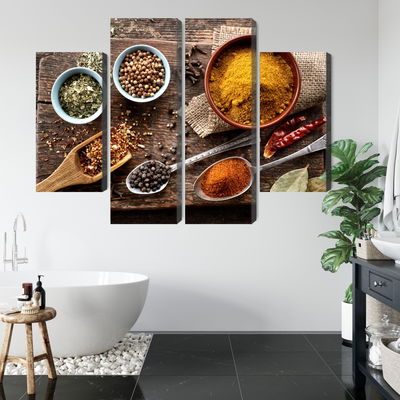 Ljuddämpande tavla - Board with various spices