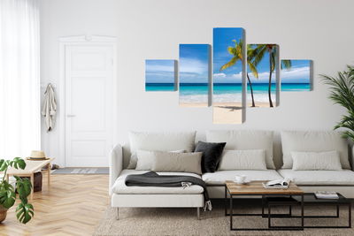 Ljuddämpande tavla - Caribbean beach 3d