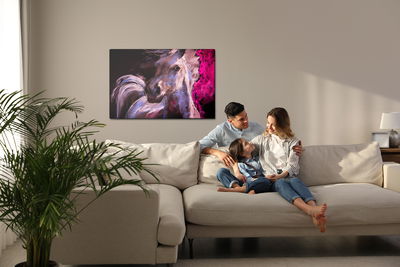 Ljuddämpande tavla - A horse in pastel colours