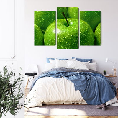 Ljuddämpande tavla - Green apples on a macro scale