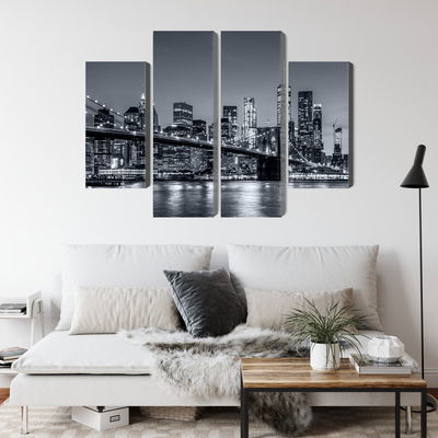 Ljuddämpande tavla - Panorama of New York at night