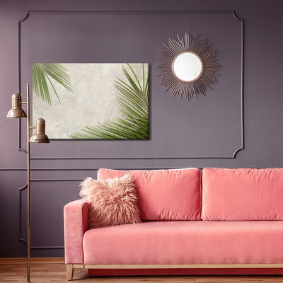 Ljuddämpande tavla - Palm leaves on a concrete