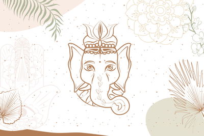 Ljuddämpande tavla - Drawing of ganesha