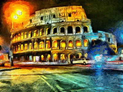 Ljuddämpande tavla - Colosseum as painted