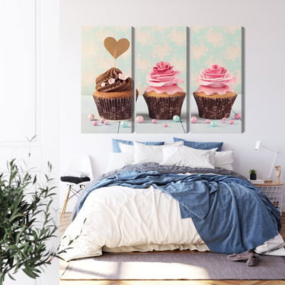 Ljuddämpande tavla - Cupcakes with cream