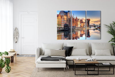 Ljuddämpande tavla - Gdansk motlawa at sunrise