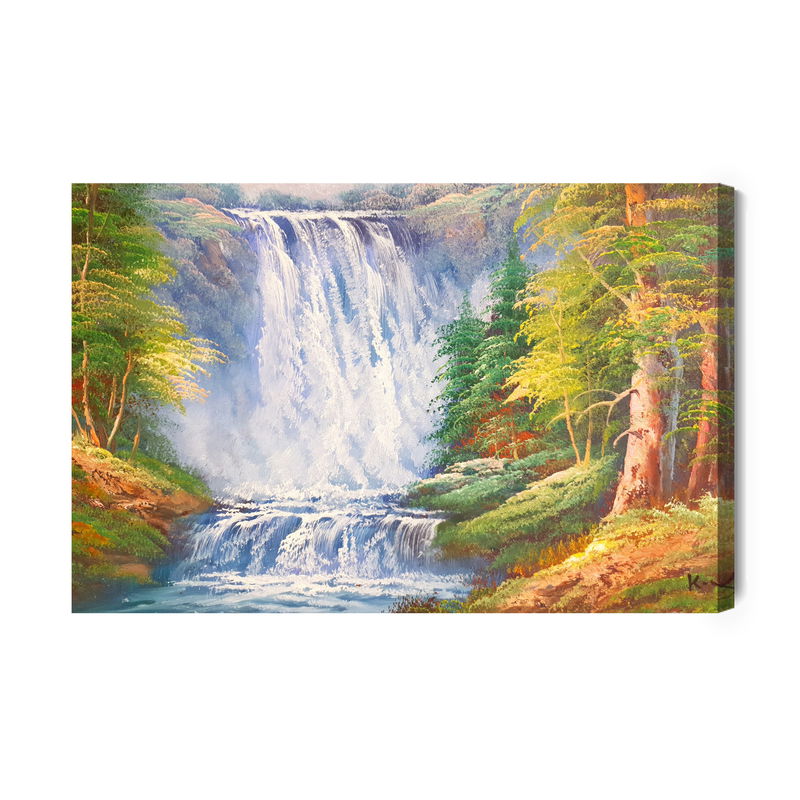 Ljuddämpande tavla - A waterfall in the mountains