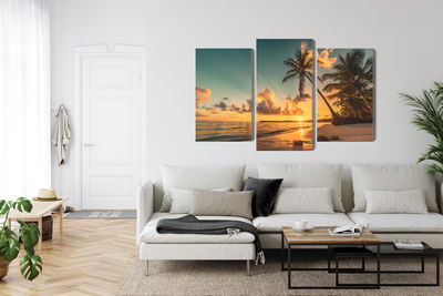 Ljuddämpande tavla - Sunset on the dominican beach