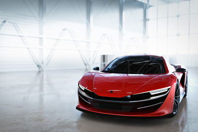 Ljuddämpande tavla - Red fast vehicle