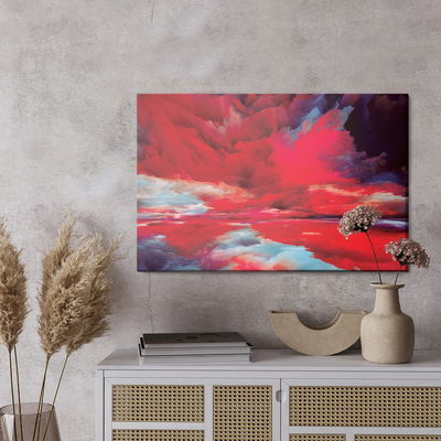 Ljuddämpande tavla - Abstract red sky